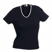 Dámske tričko s výstrihom farebné